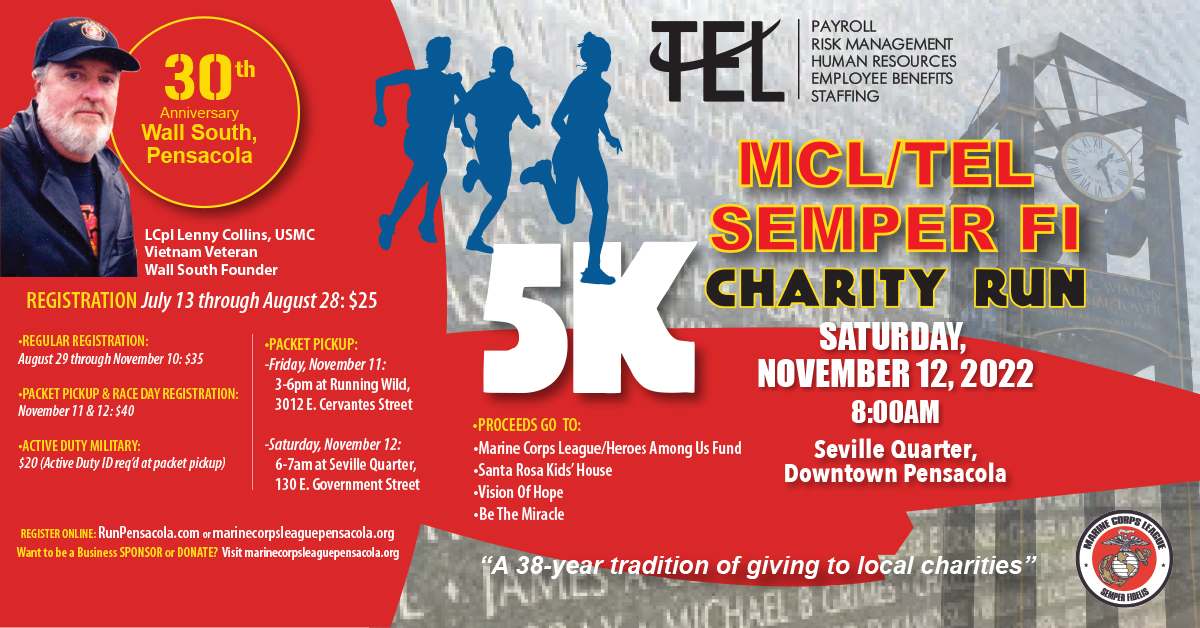 MCL/TEL Semper Fi 5K Charity Run image